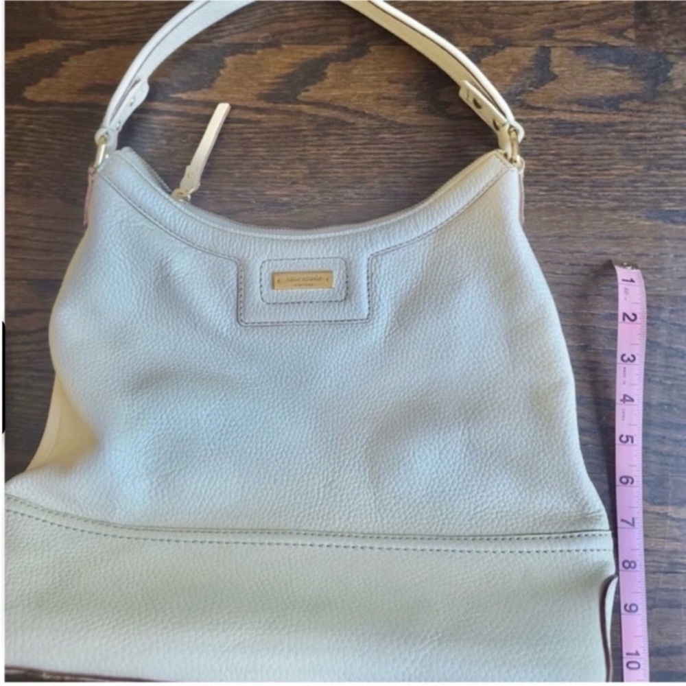 KATE SPADE Elegant Cream White HOBO Leather Shoulder Bag
